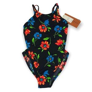 Size 12, Vintage Concepts by Sirena Floral One Piece, NWT Deadstock